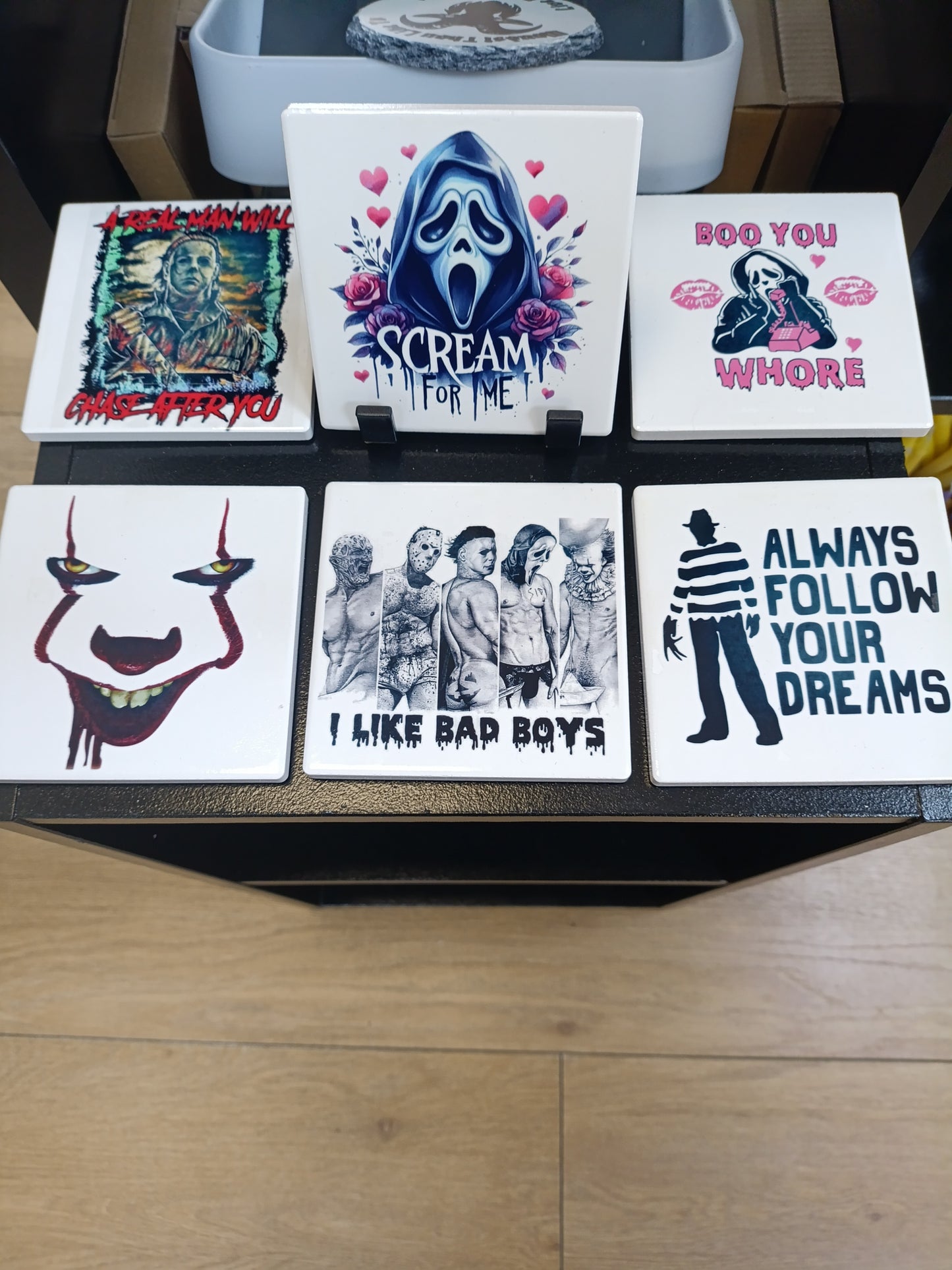 Horror Square Coasters ceramic