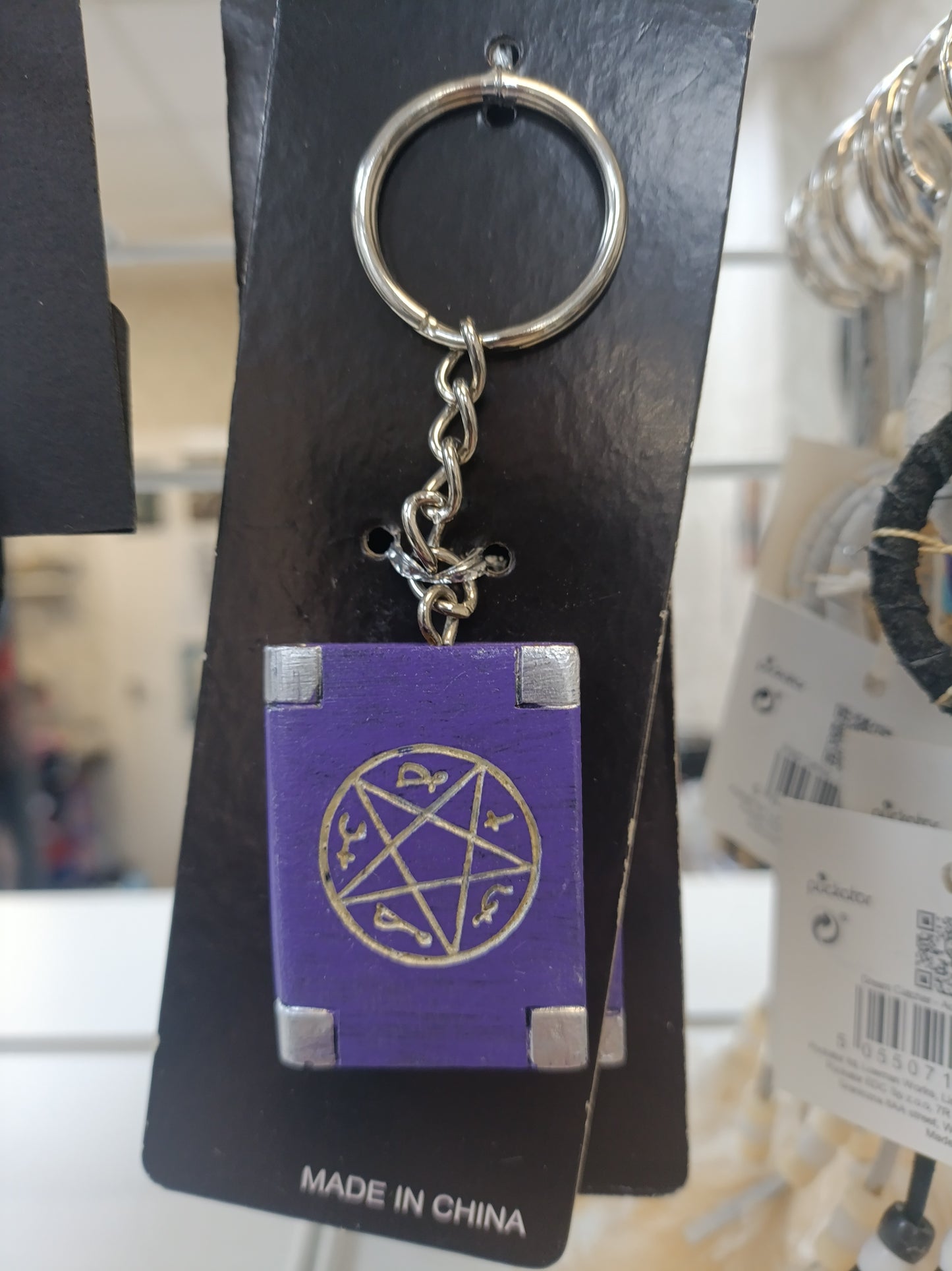 Book of spells keyring