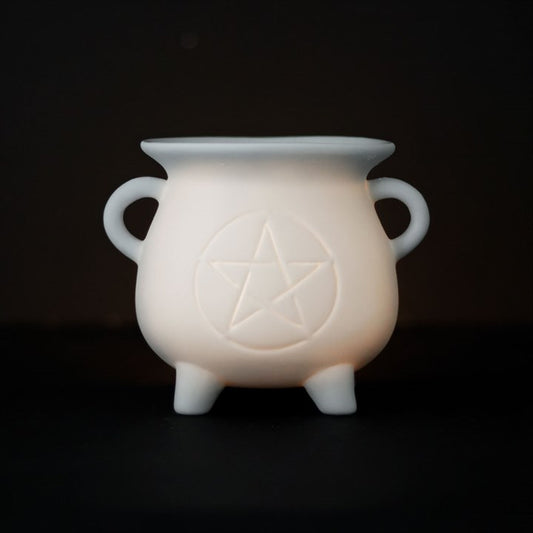 White Cauldron Wax Burner